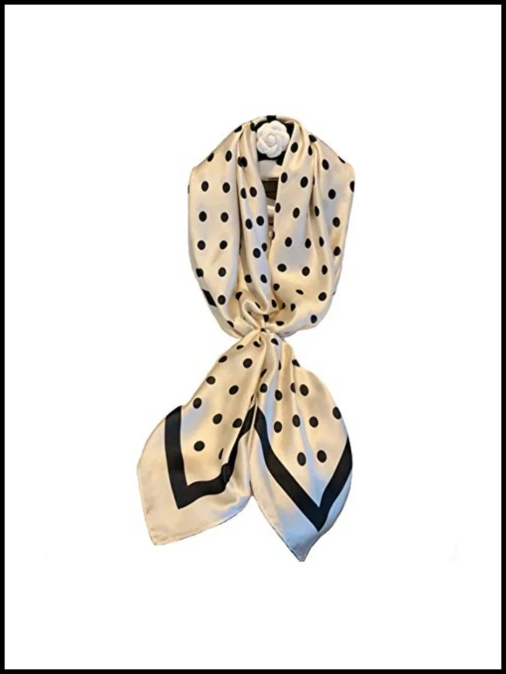 Women's Satin Silk Like Scarf Fashion Pattern Large Square Headwrap 35x35